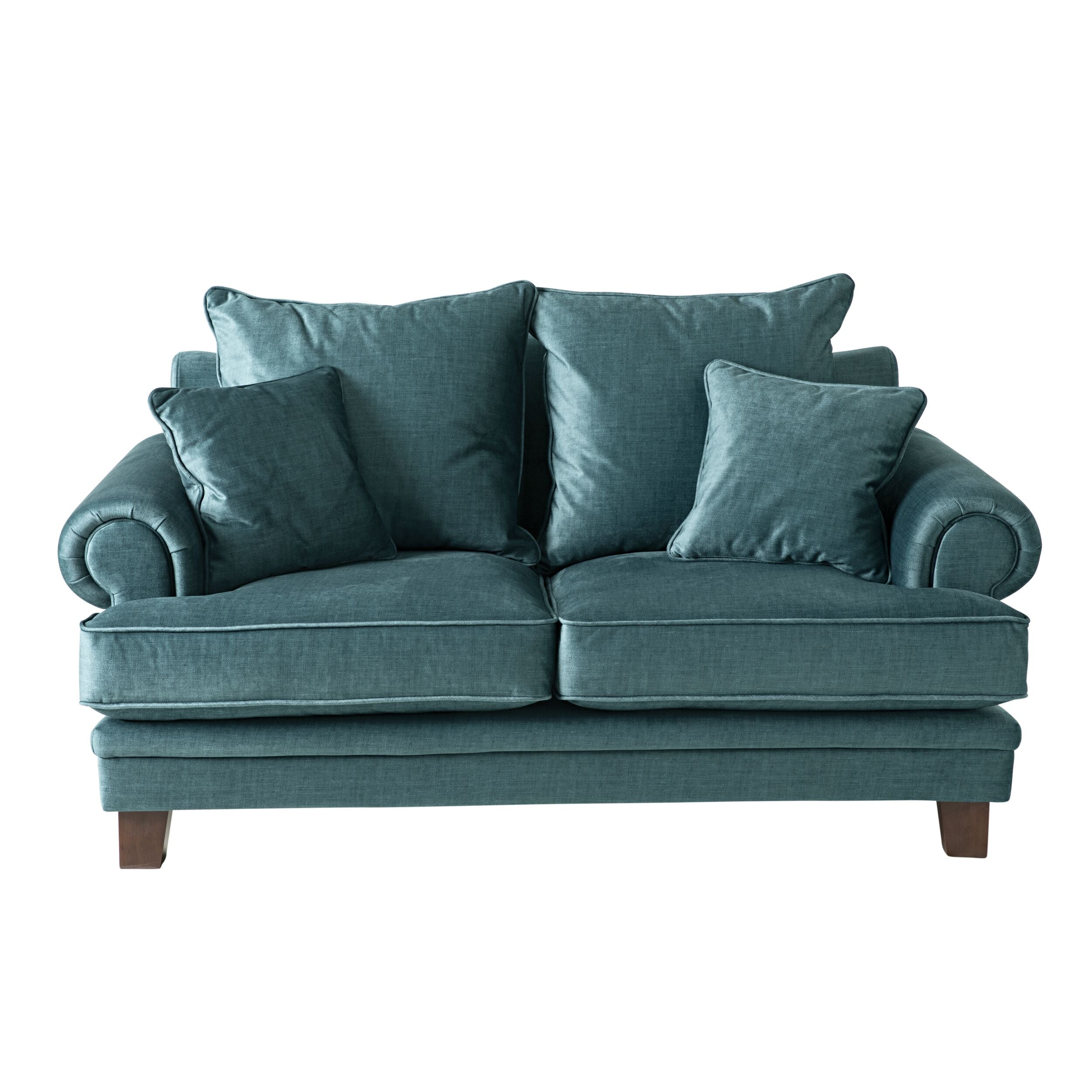 Lisette 2.5 Seater Velvet Sofa Aura Emerald