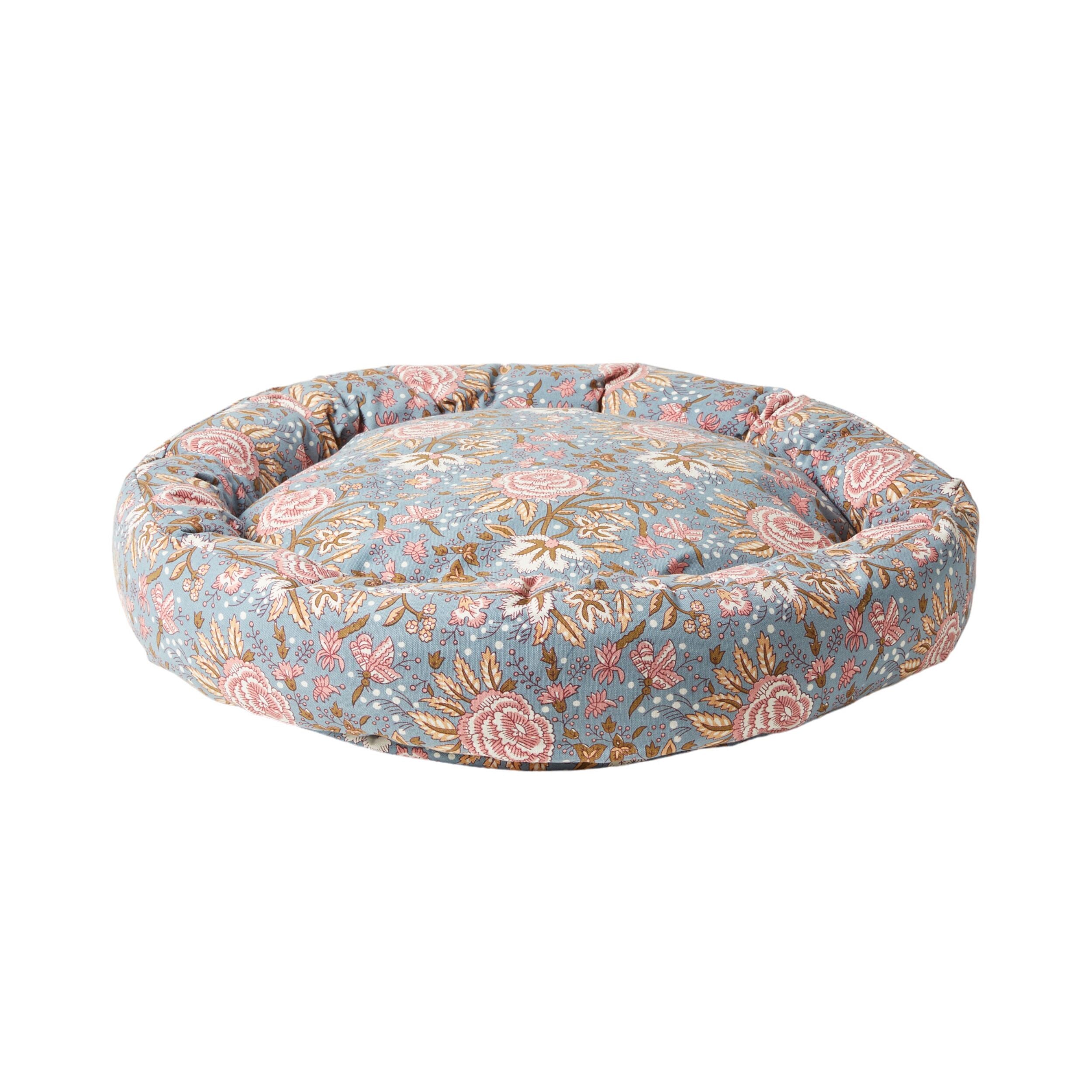 Malia Floral Blockprint Pet Bed Crush 80x15cm