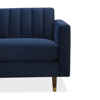 Stitch 3 Seater Velvet Sofa Indigo