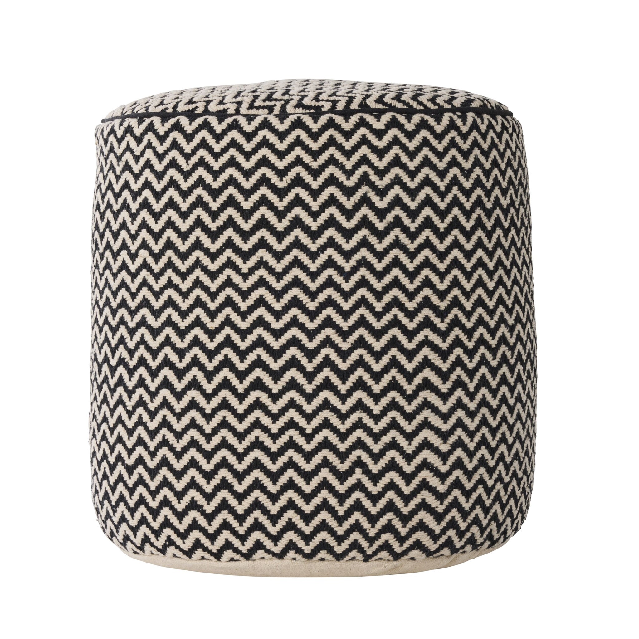 Bellevue Chevron Round Pouf