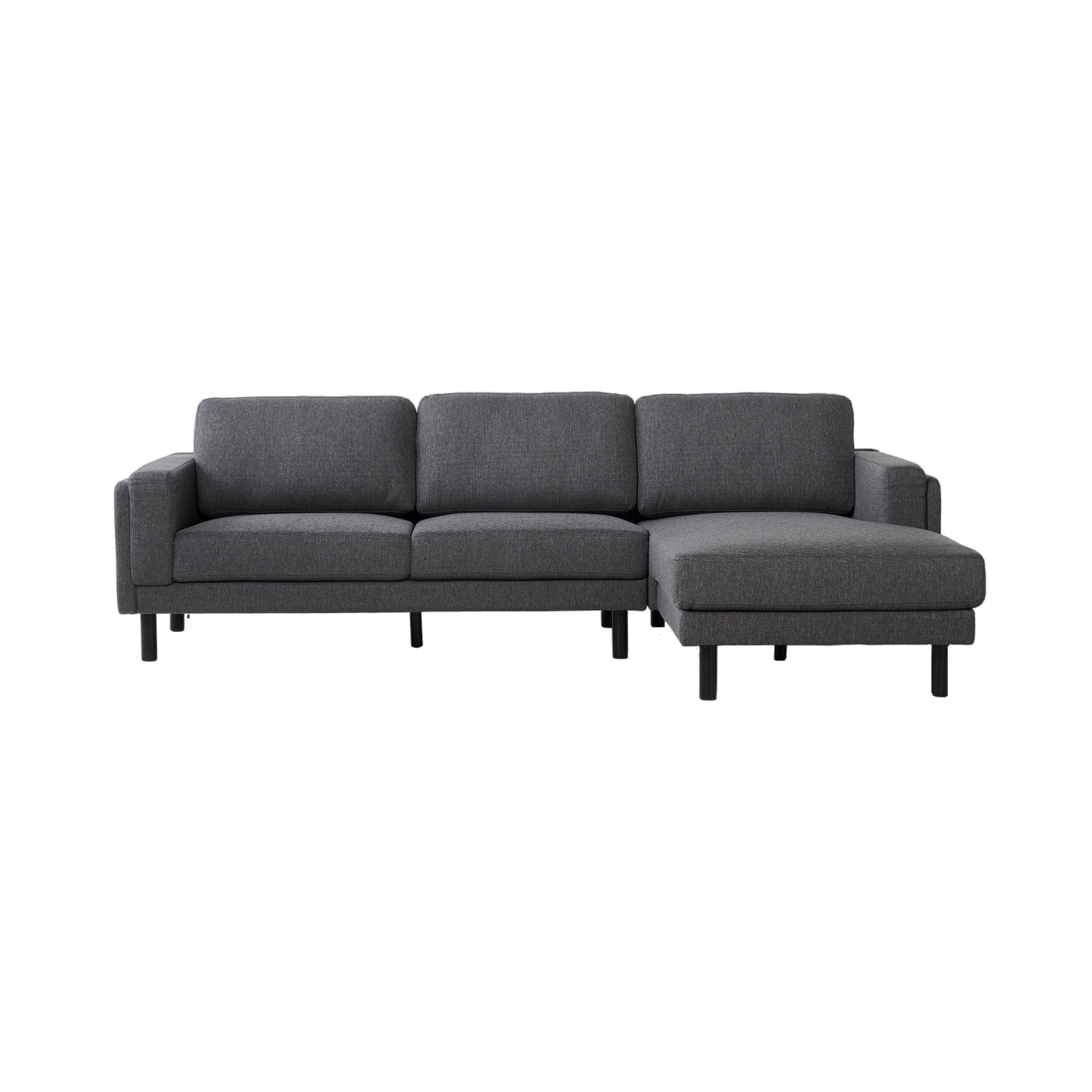 Finch 3 Seater RHS Chaise Amalfi Charcoal