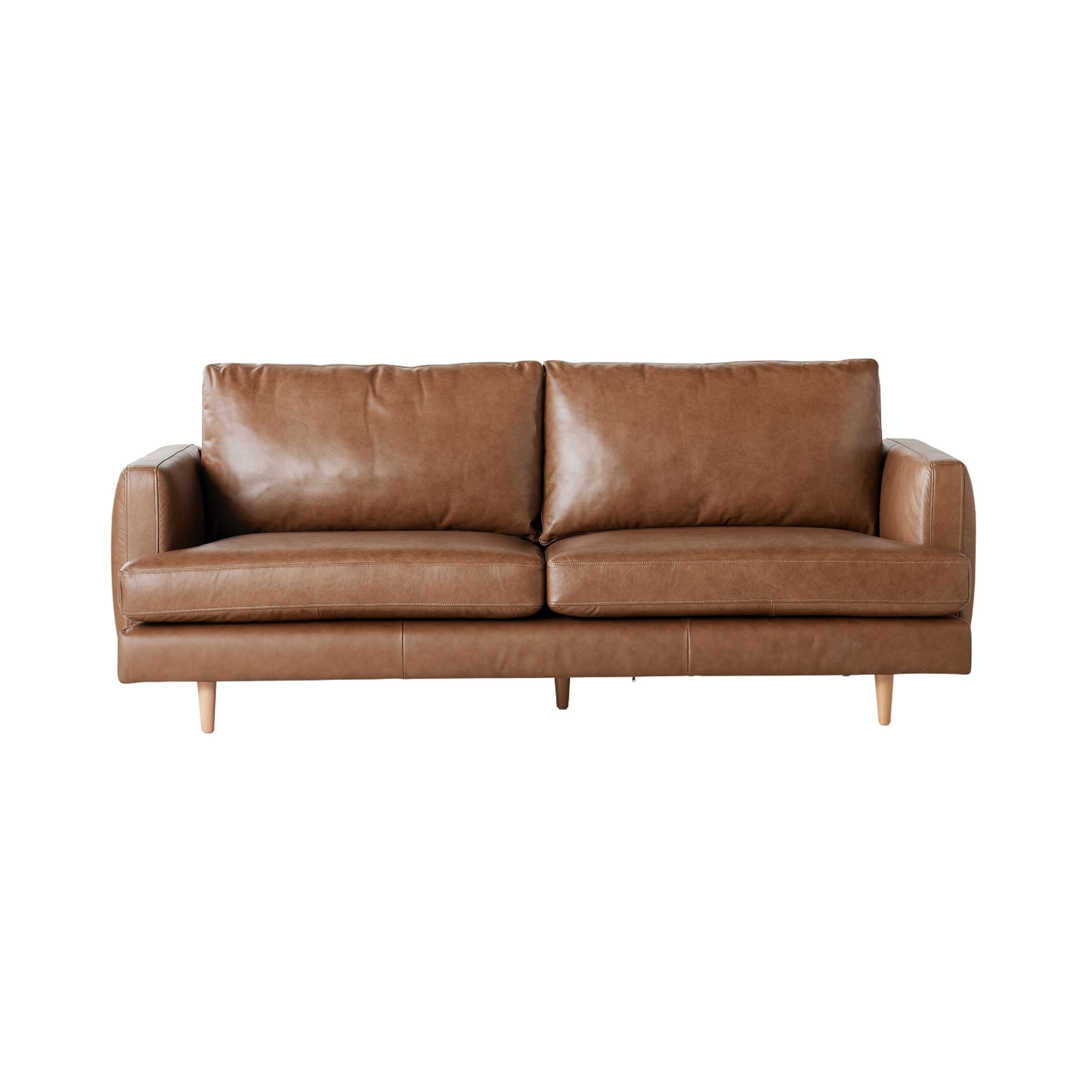 Harrison 3 Seater Leather Sofa Dakota Chestnut