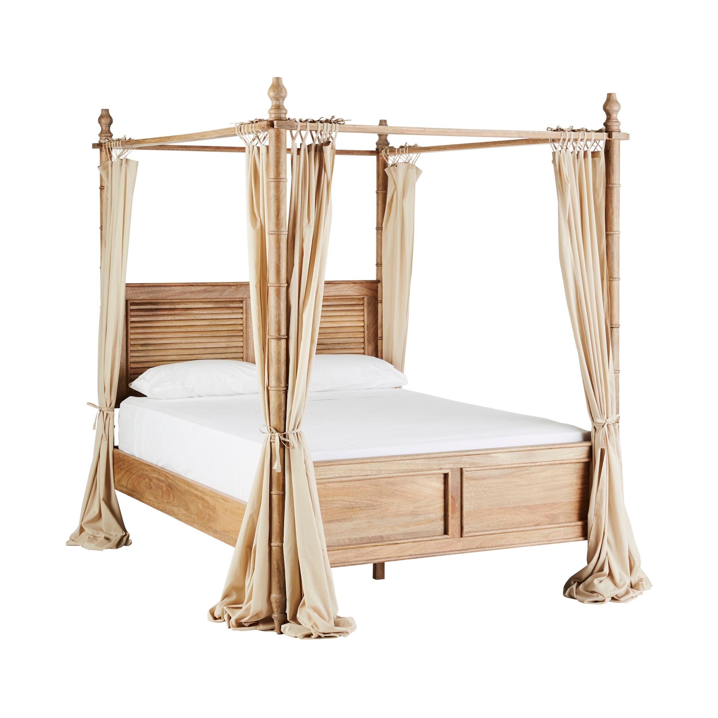 Hampton Mango Wood Queen Canopy Bed