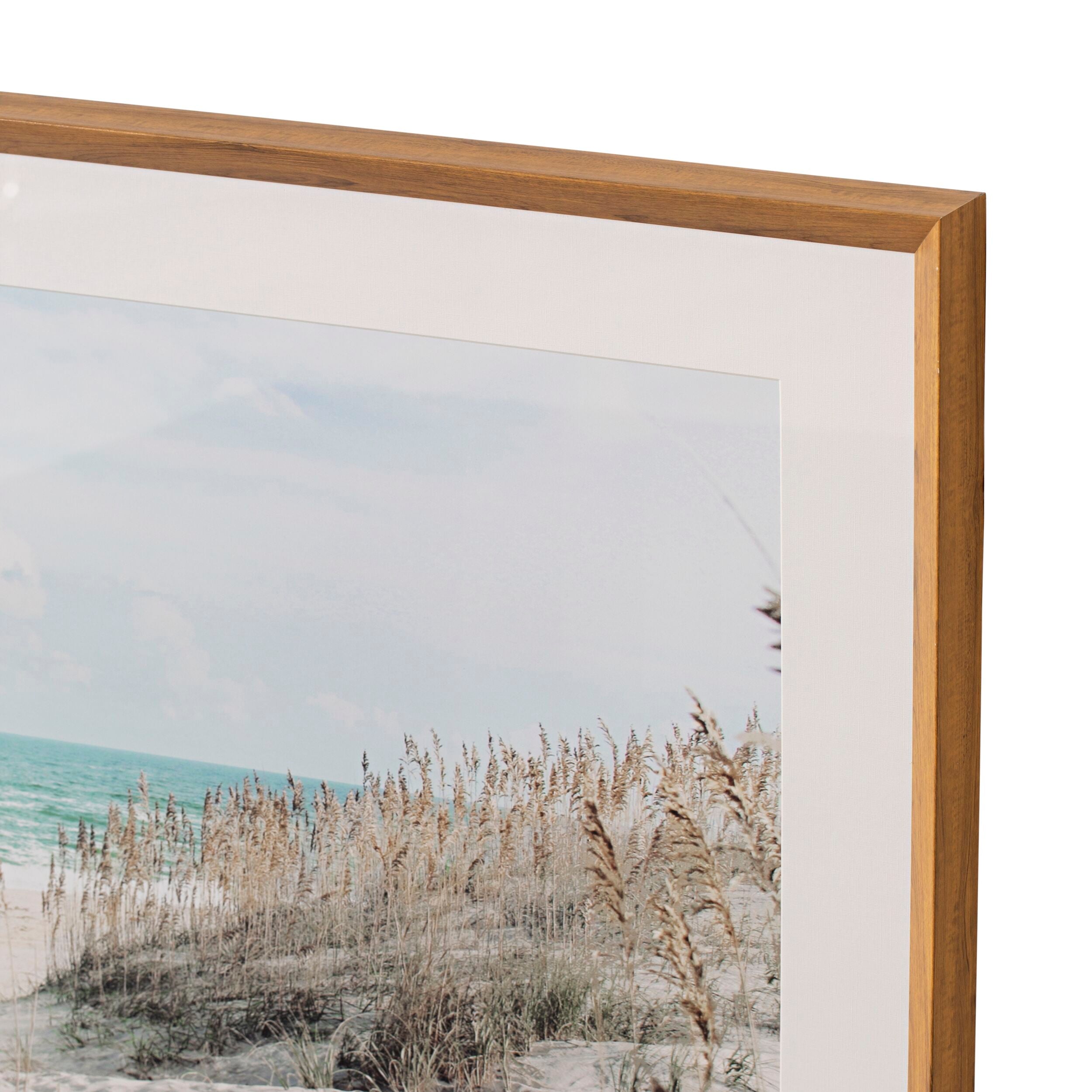 Doorway To The Sea Glass Framed Print 120x80cm