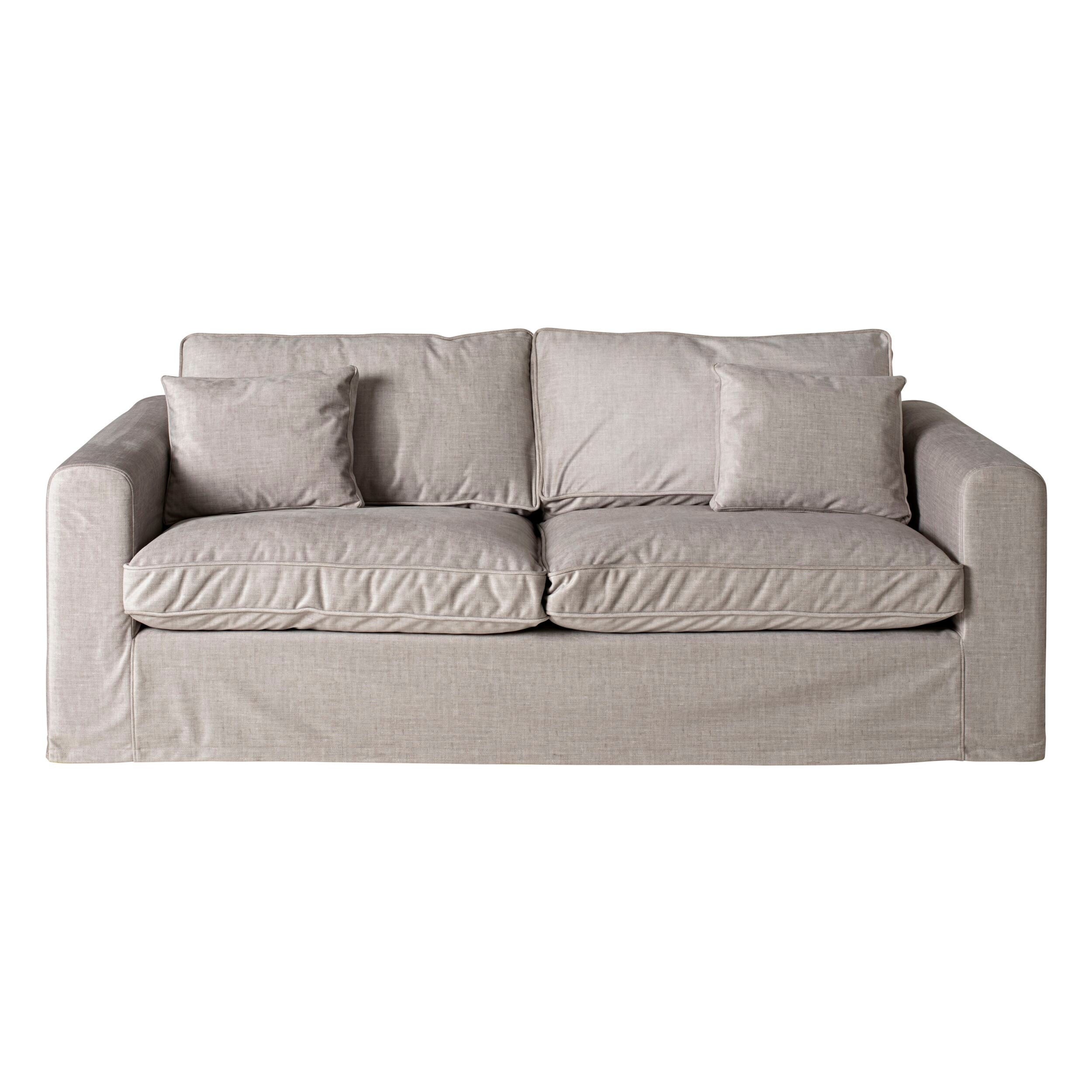 Huxley 3.5 Seater Luxe Velvet Sofa Natural Custom C-004