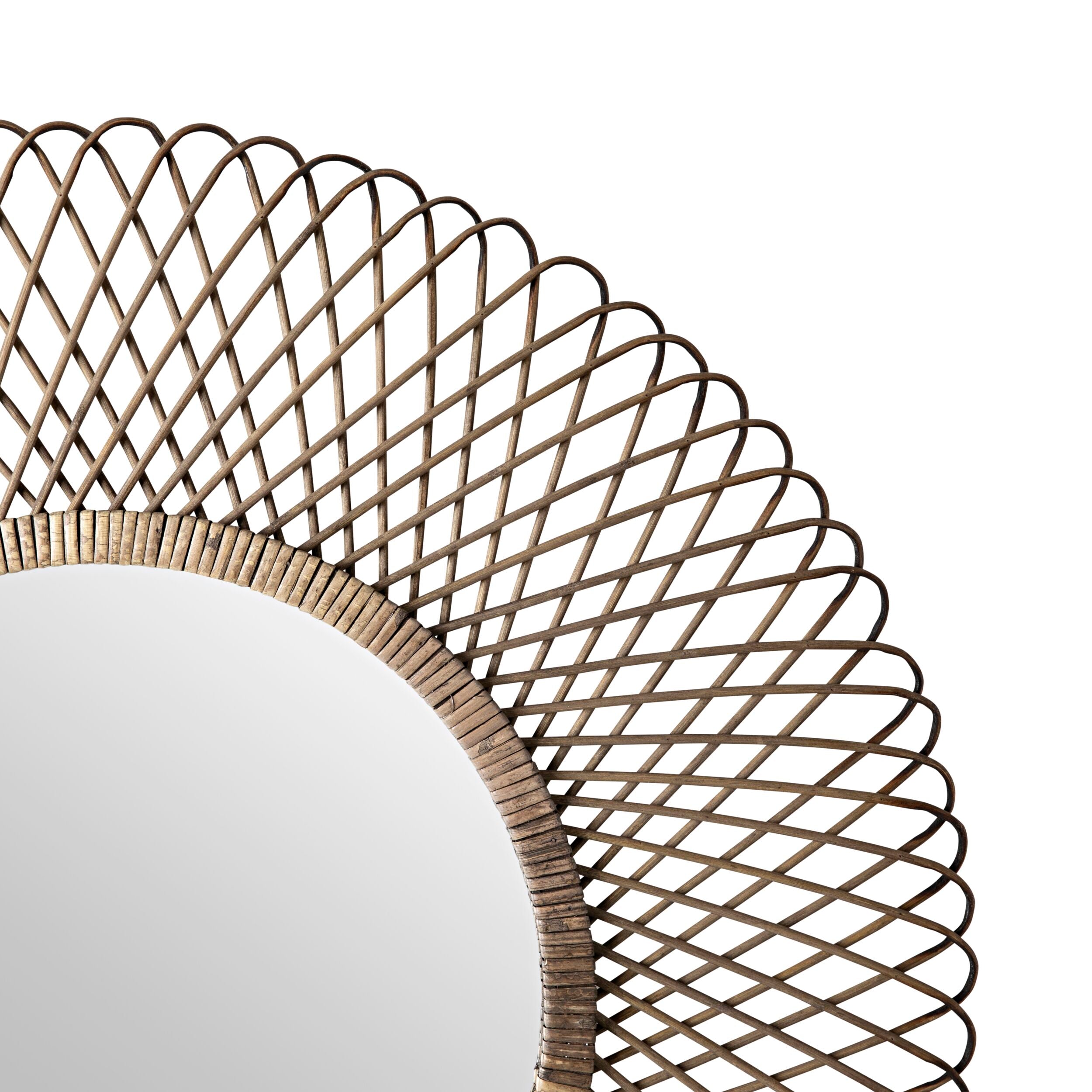 Rattan Circular Mirror 86cm