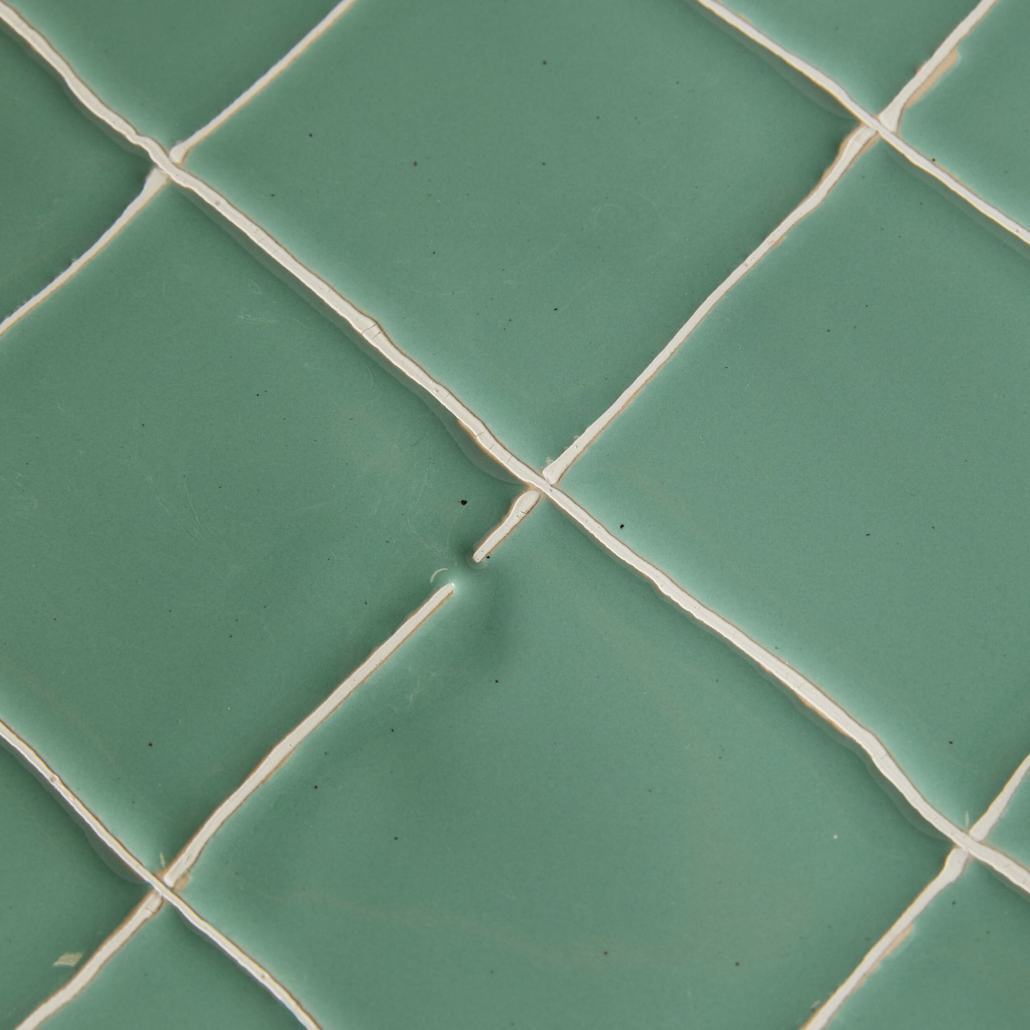 Kenzo Grid Coffee Table Green/White