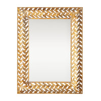 Leaf Rectangle Gold Mirror 120x90cm