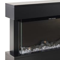 Kensington Fireplace Black 110x18x52cm