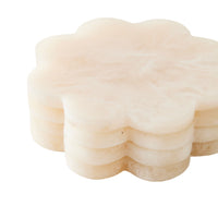 Poppi Scallop Coasters Set of 4 Pearl
