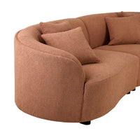 Alessa 4 Seater Sectional Sofa Luna Powder Pink