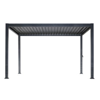 Sanctuary Louvered Aluminium Pergola Charcoal 3x5