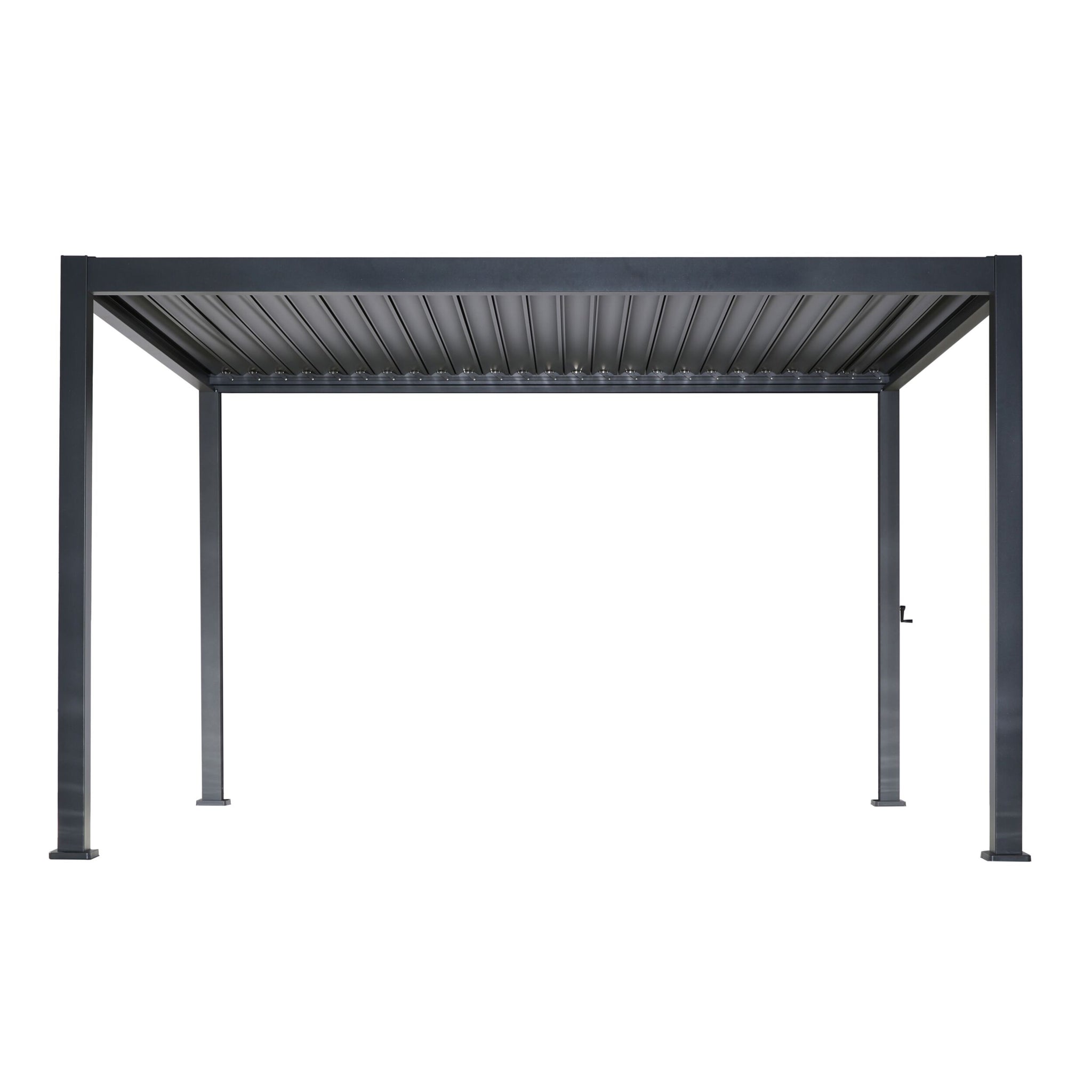Sanctuary Louvered Aluminium Pergola Charcoal 3x5