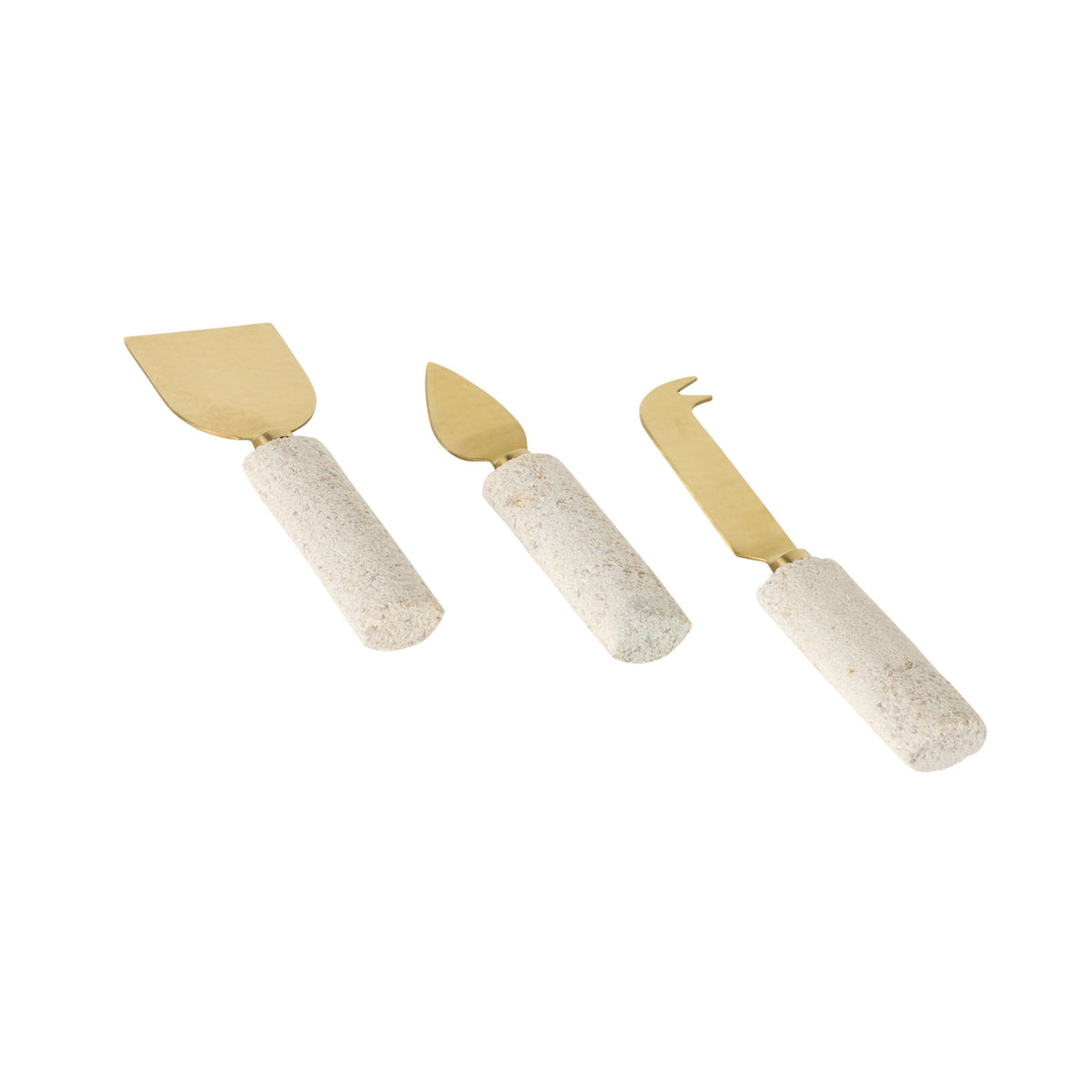 Beige Marble Cheese Knife Set