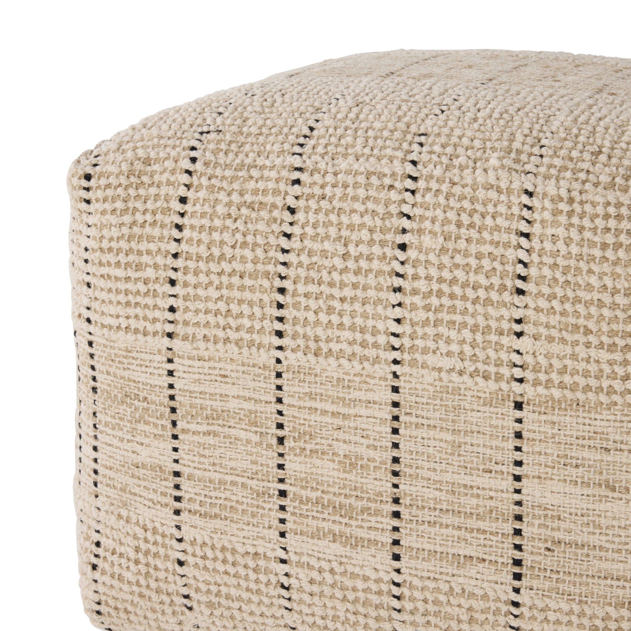 Mandurah Stripe Square Pouf