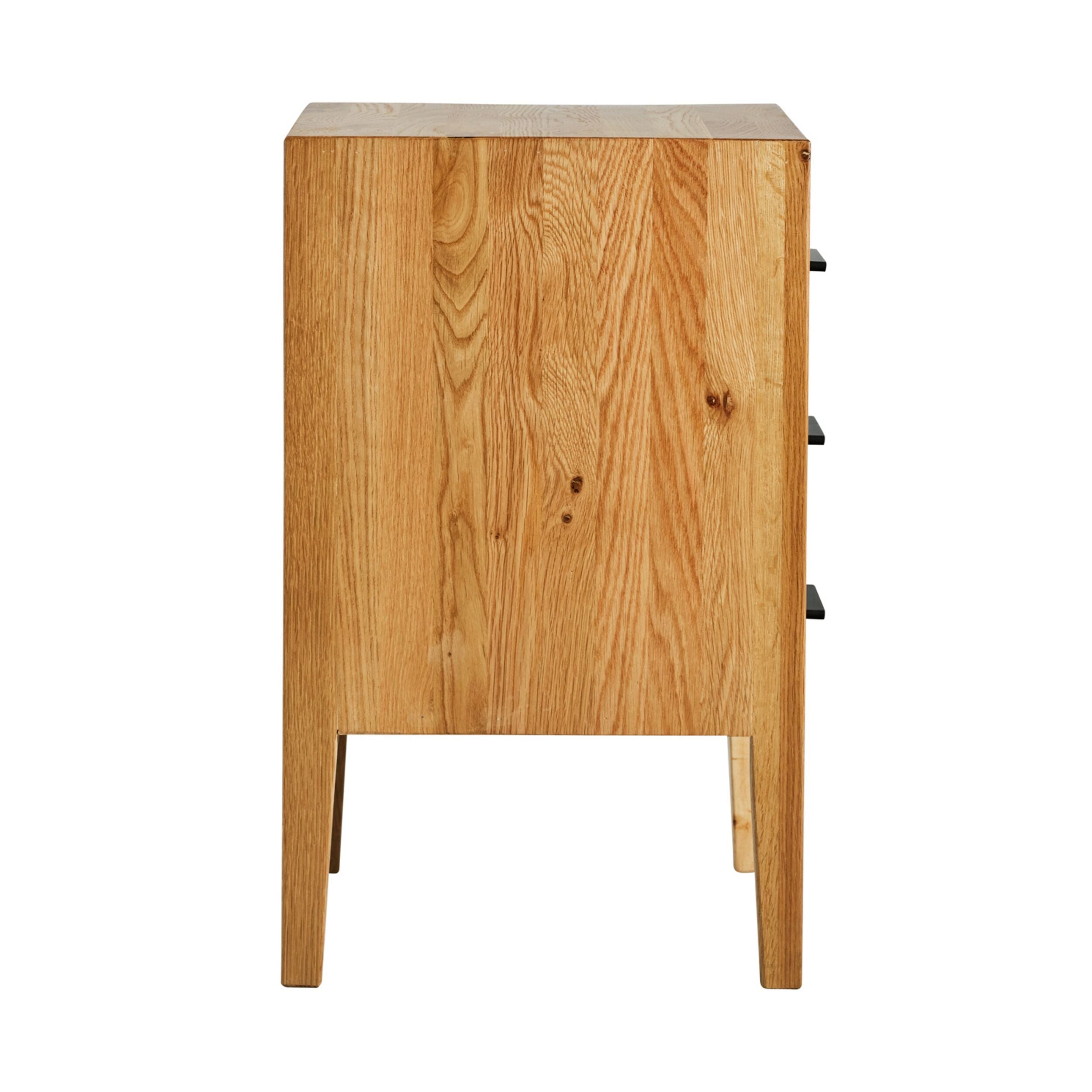 Oakdale 3 Drawer Bedside Table