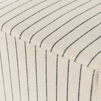 Torino Square Ottoman Alexandra Linen Stripe