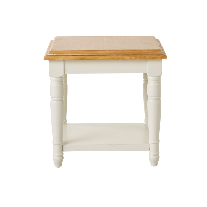 Clover Lamp Table With Shelf