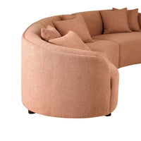 Alessa 4 Seater Sectional Sofa Luna Powder Pink