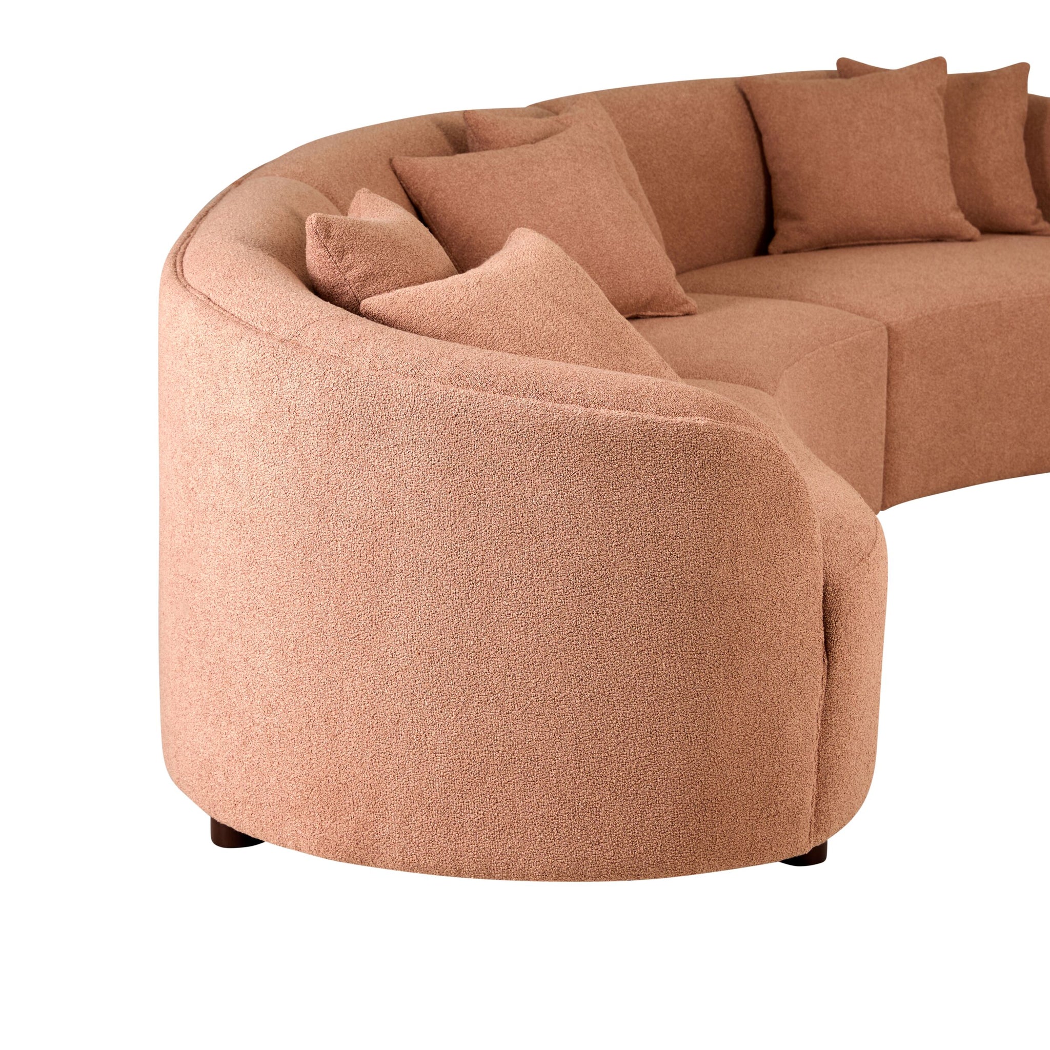 Alessa 4 Seater Sectional Sofa Luna Powder Pink