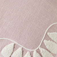 Erin Embroidered Slub Cotton Cushion Mauve 50x50cm