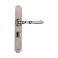 6357P Door Lever Reims Privacy Pair Rumbled Nickel H240xW40xP70mm