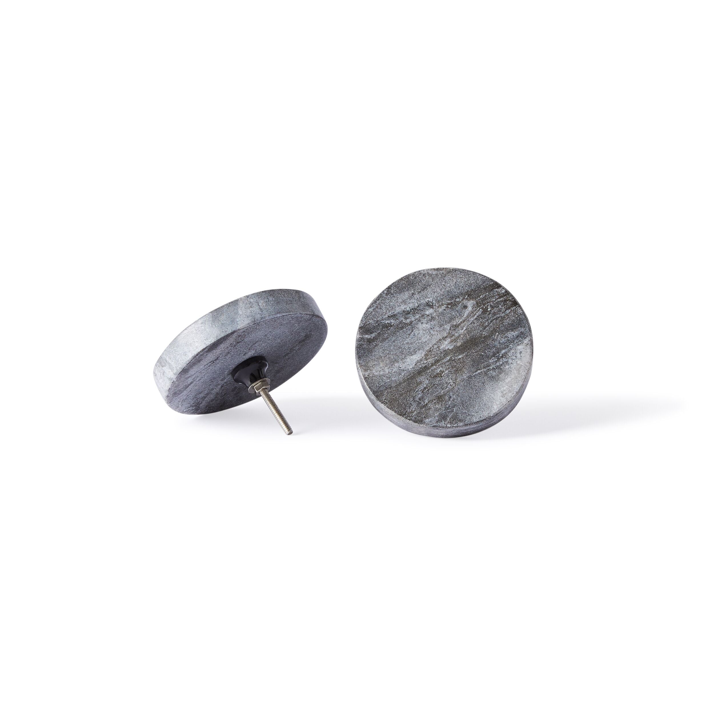 Black Marble Knob Large 9.5x1cm