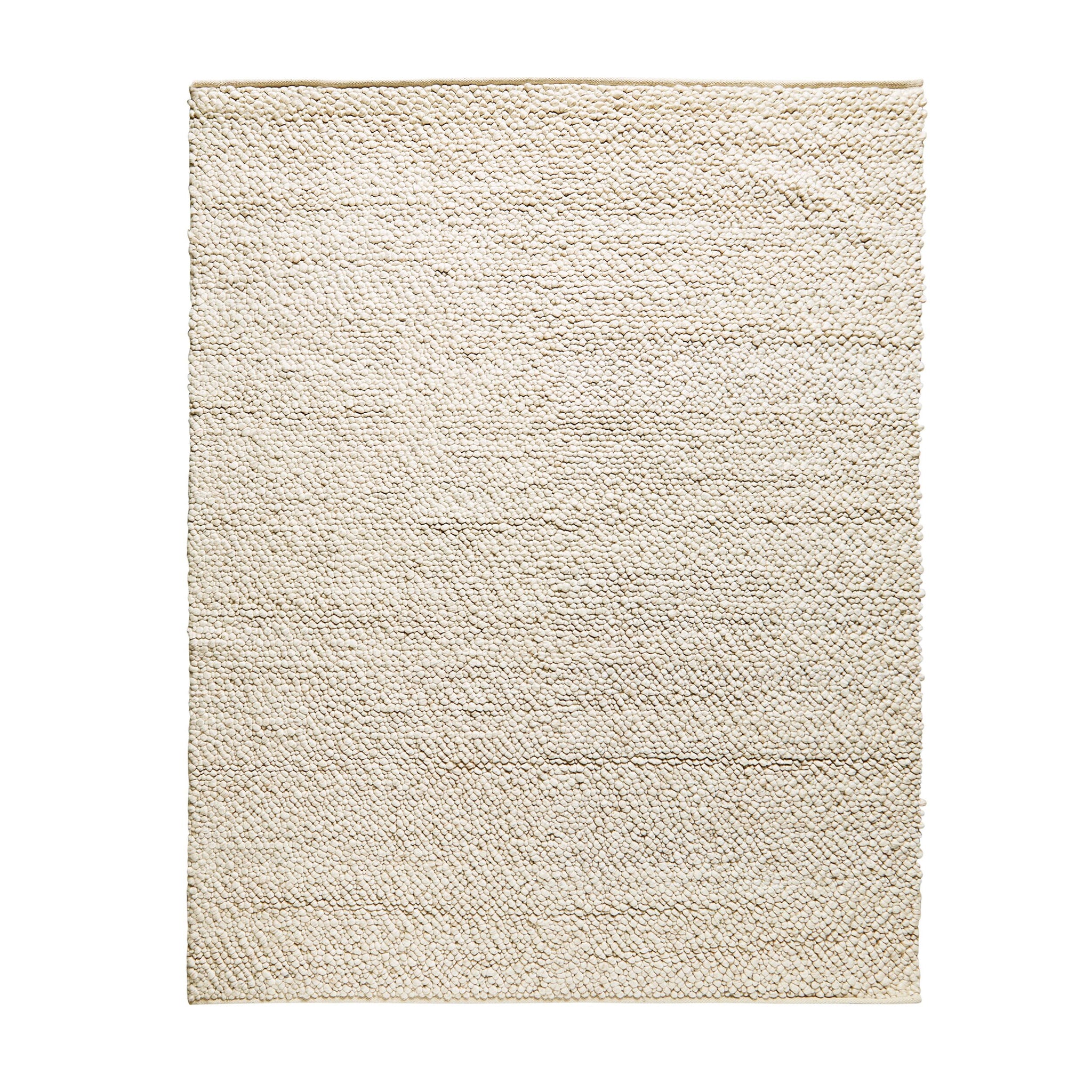 Pebbles Hand Woven Cream Cotton Wool Rug 240x300cm