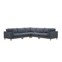 Whitehaven 5 Piece Modular Corner Sofa Atlantic Blue