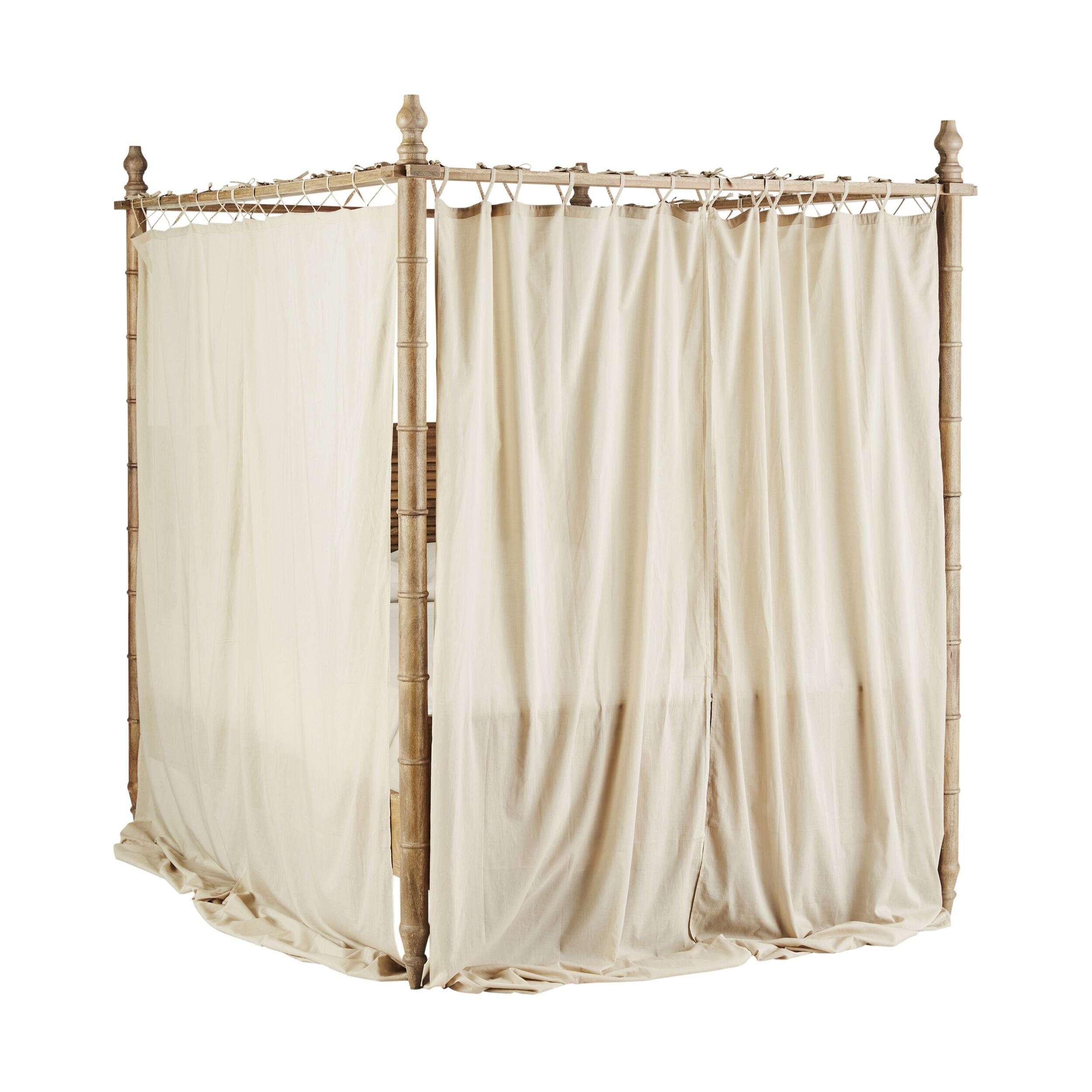 Hampton Mango Wood King Canopy Bed (NZ Super King)