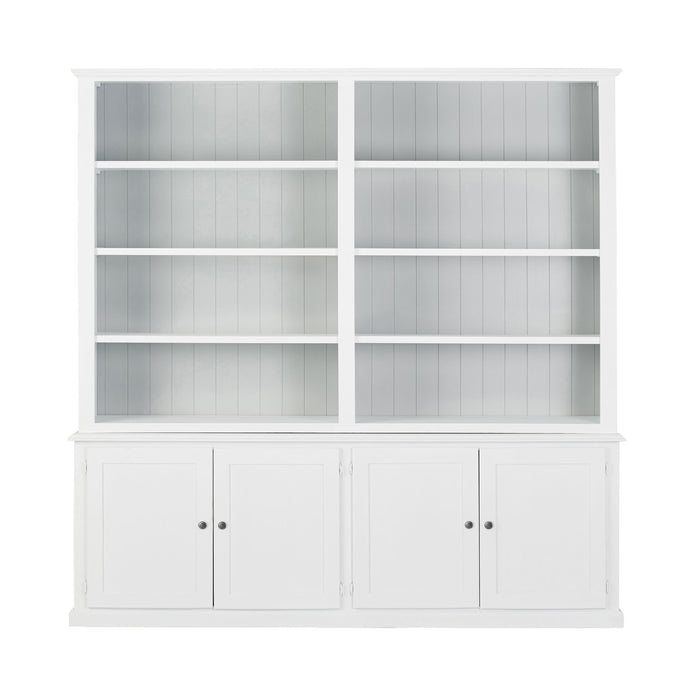 Armand 4 Door Library Shelving Unit 240 x 240cm White