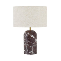 Toscano Marble Table Lamp Jesper Red 55cm