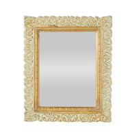 Frieze Flora Mirror Green And Gold 42x52cm