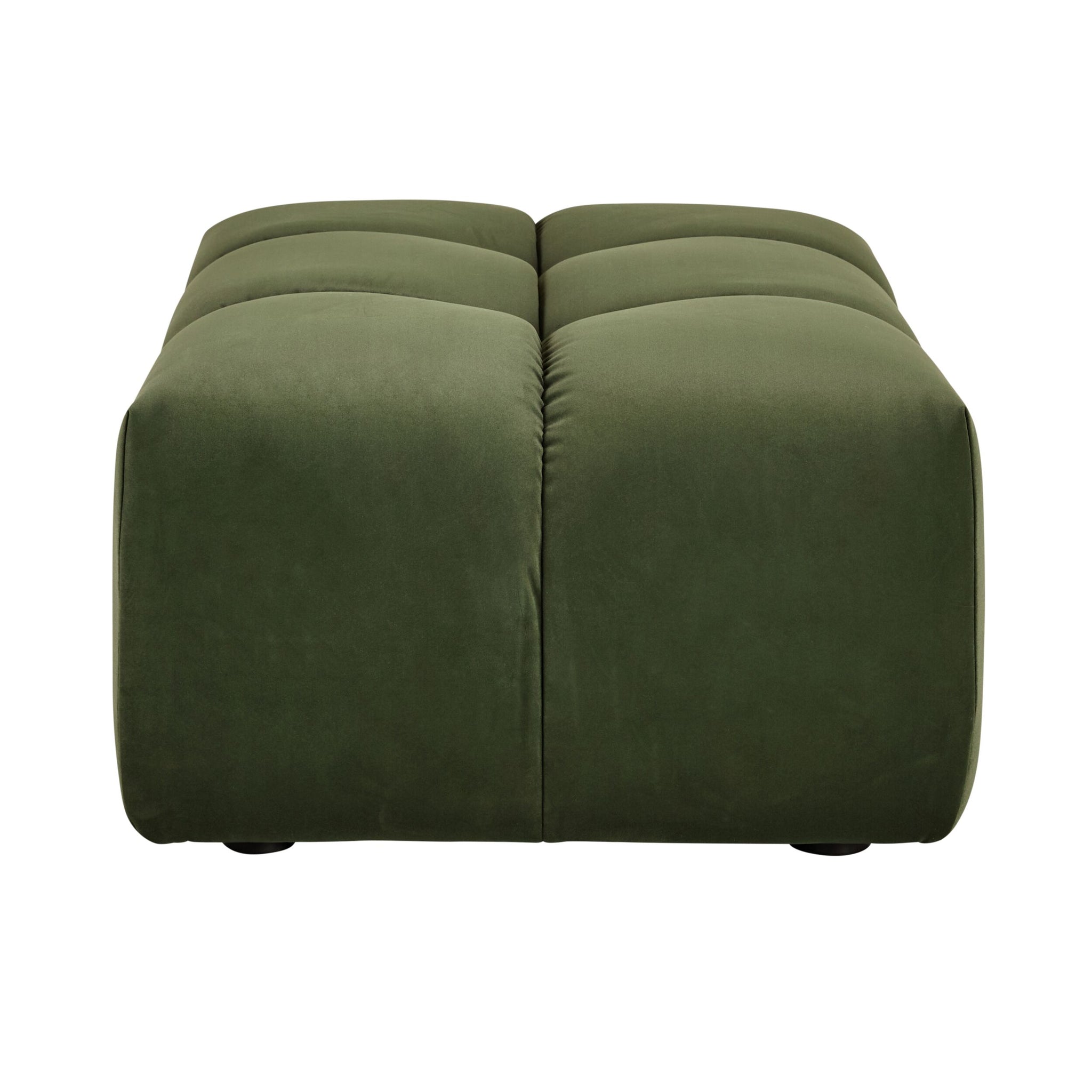 Alexis Ottoman Velvet Sofa Eucalyptus