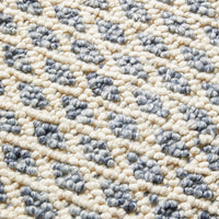Kira Diamond Hand Woven Blue & Cream Rug 240x150cm