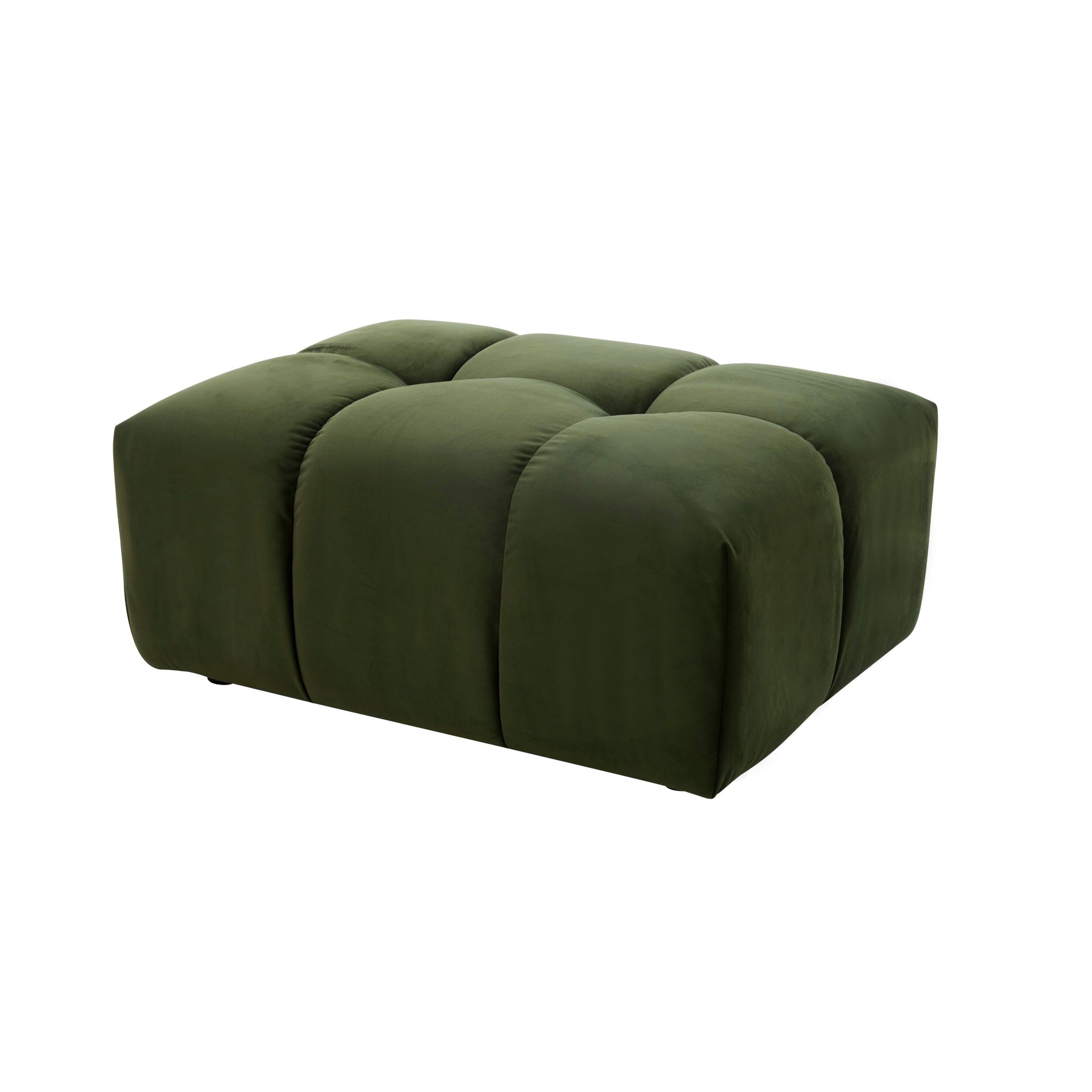 Alexis Ottoman Velvet Sofa Eucalyptus