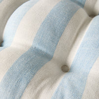 Marais Block Stripe Ruffle Seat Cushion Sky Blue