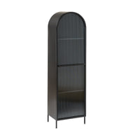 Nero 1 Door Arched Display Cabinet 165 x 47cm Black