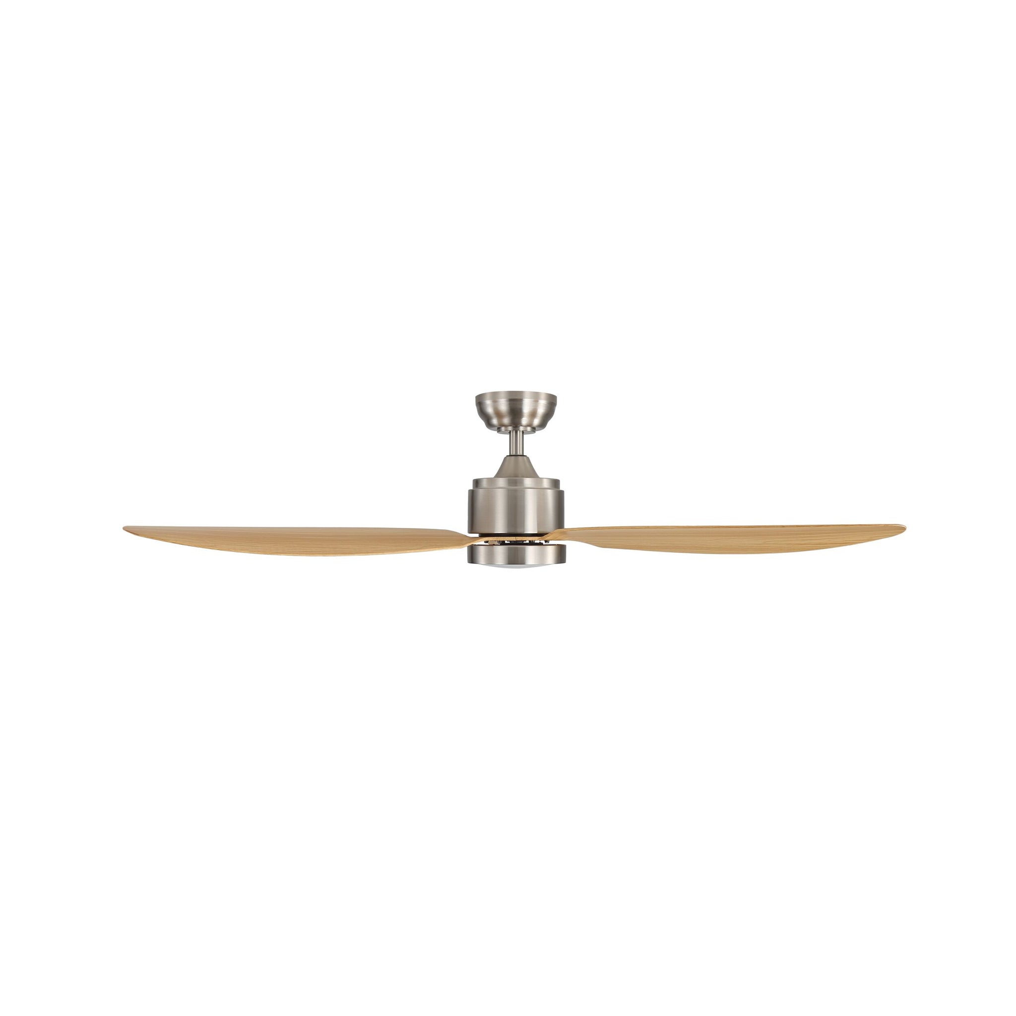 Solace 132cm Outdoor DC Fan - Satin Nickel with Natural ABS Blades