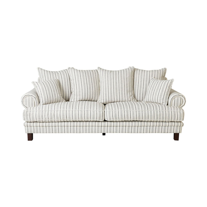 Lisette 3.5 Seater Sofa Linen Stripe