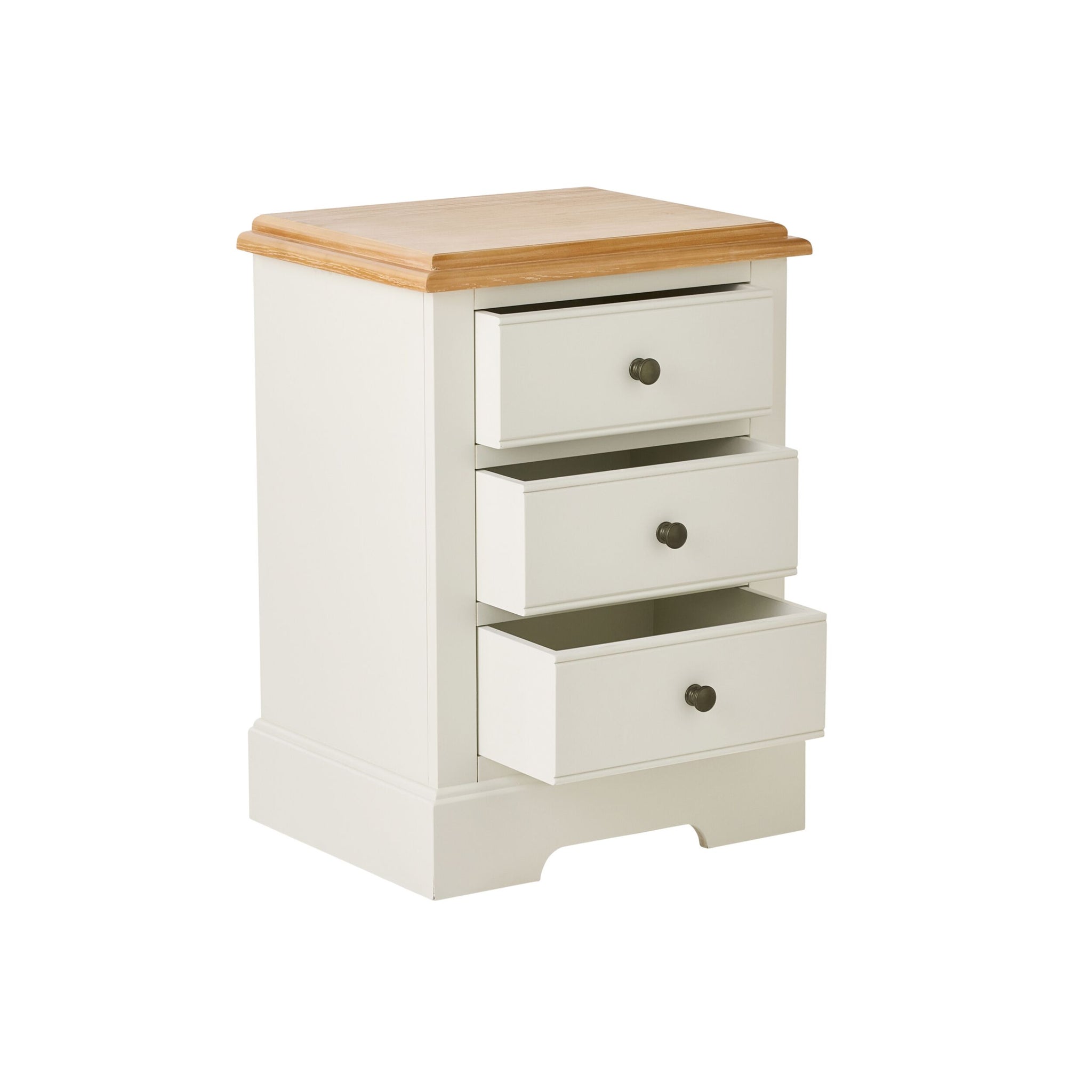 Clover 3 Drawer Bedside Table