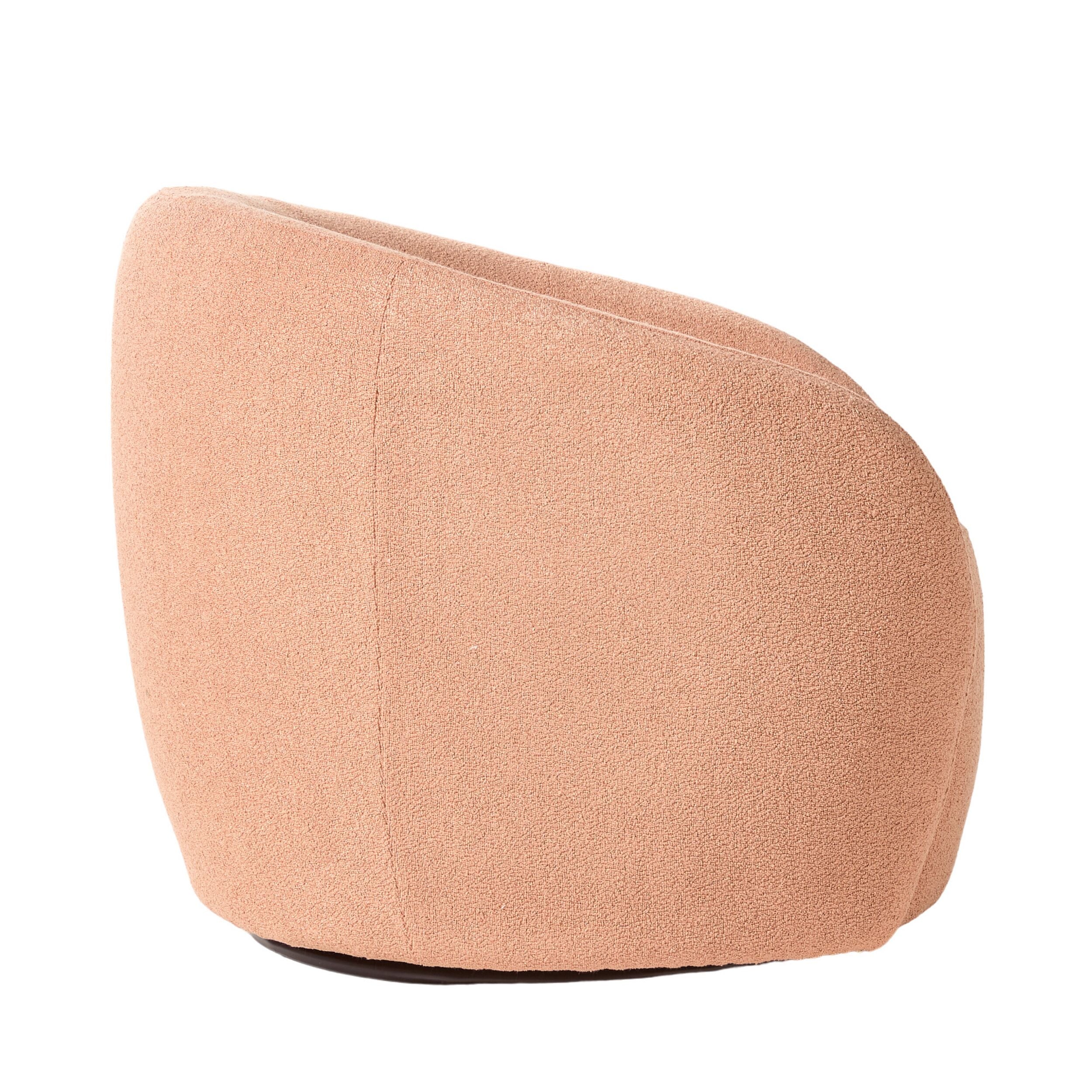 Alessa Swivel Armchair Luna Powder Pink