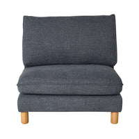 Whitehaven Armless Modular Chair Atlantic Blue