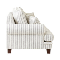 Lisette 3.5 Seater Deep Sofa Linen Stripe