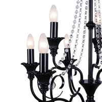 Nevada 9 Light Chandelier Black