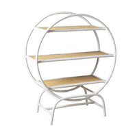 Juniper Rattan Round Shelving Unit