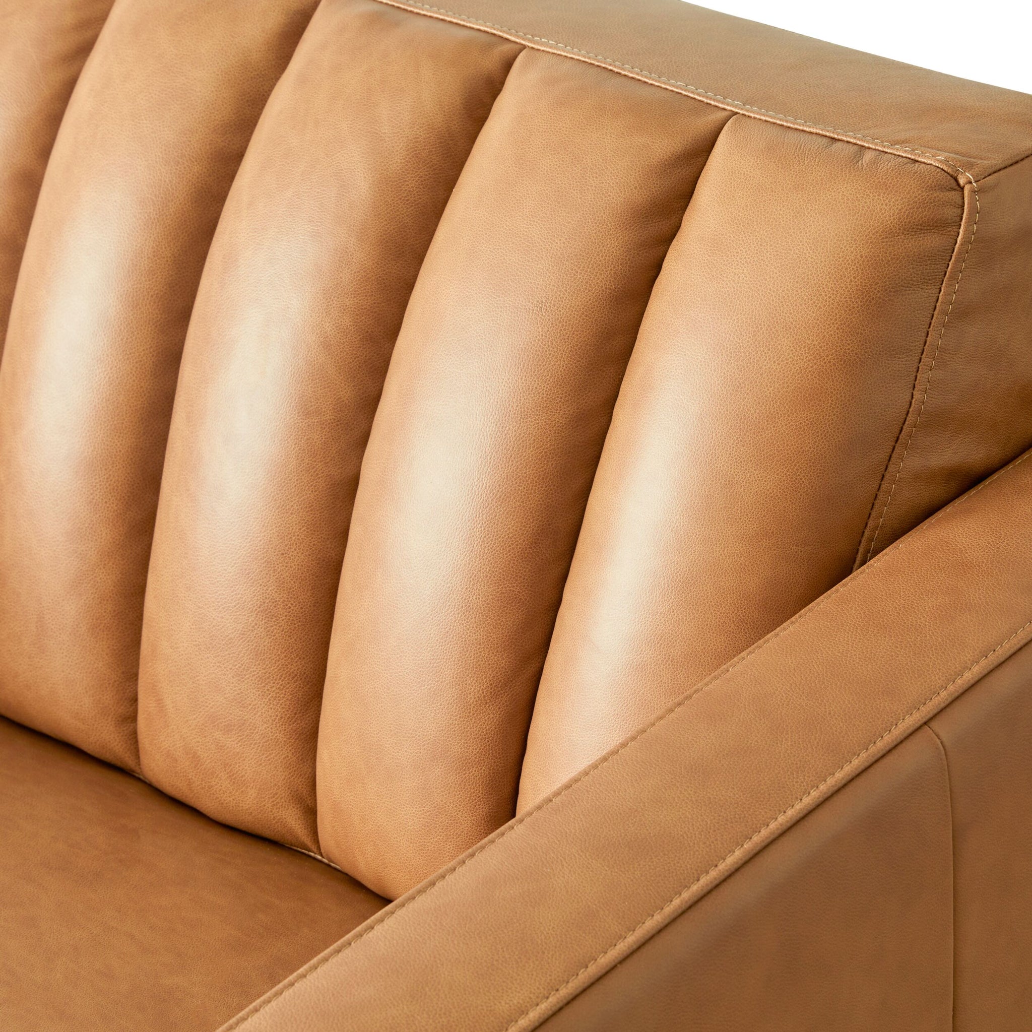 Stitch 2 Seater Leather Sofa Dakota Saddle