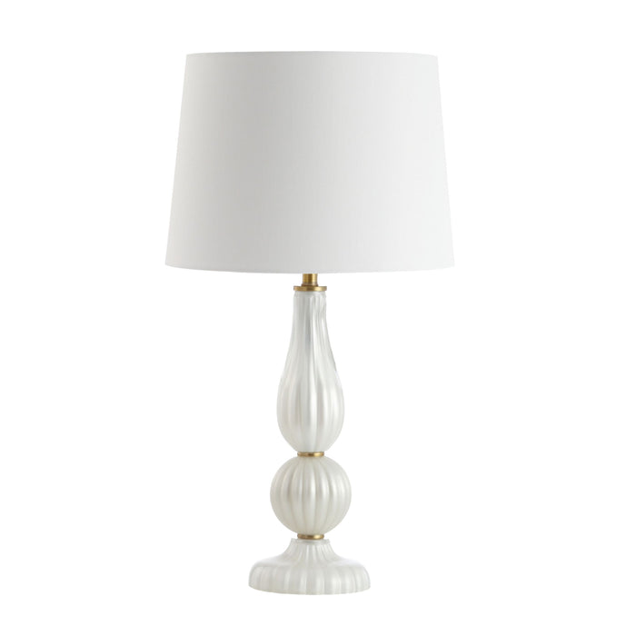 Santina Glass Table Lamp White 63cm