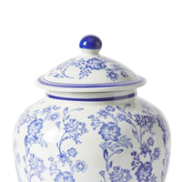 Claymont Flowers Ginger Jar Blue And White 25.5X25.5X33.5cm