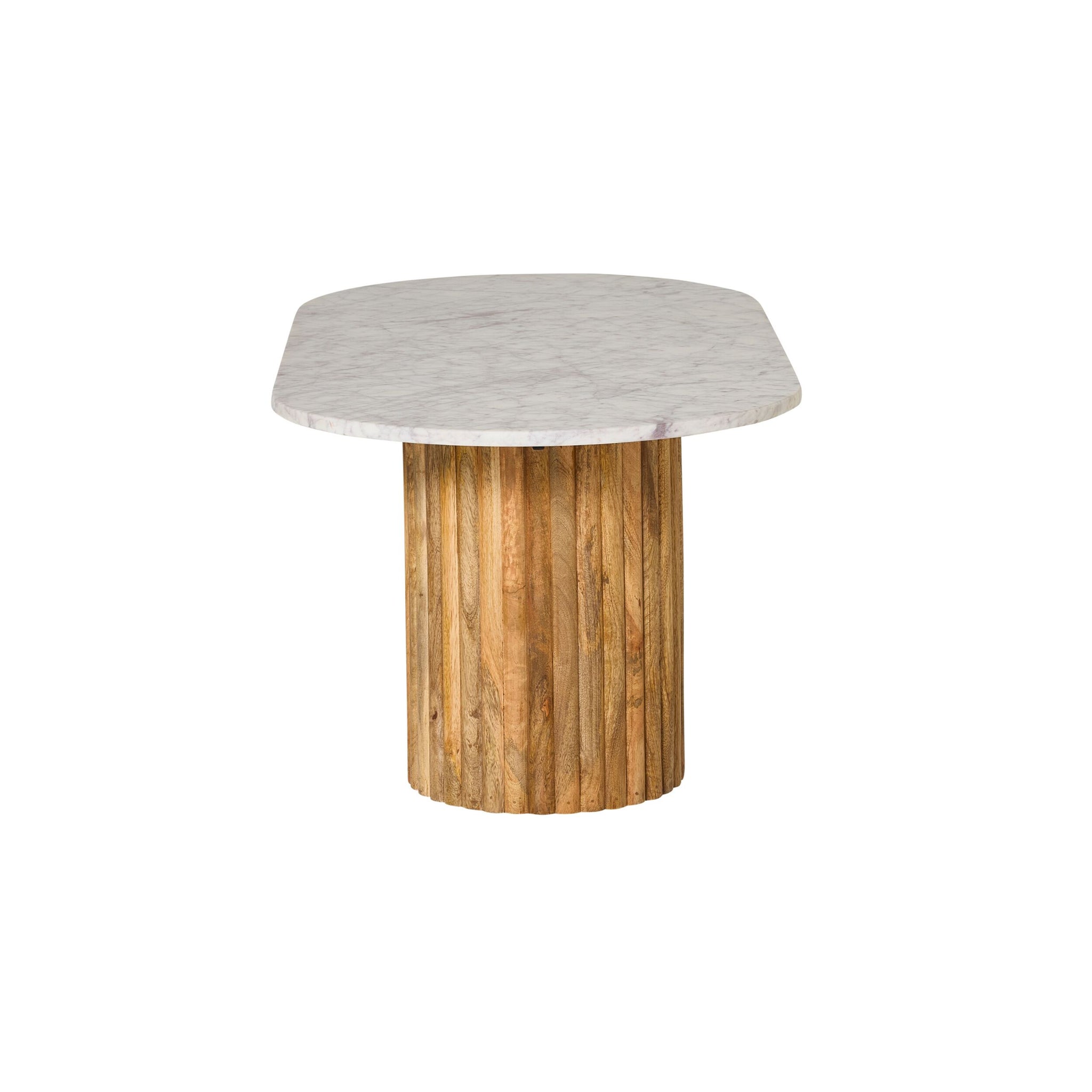 Cassius Double Pedestal Marble Top Coffee Table